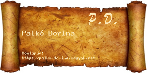 Palkó Dorina névjegykártya
